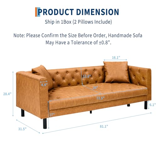 GarveeTech Modern Chesterfield 3-Seater