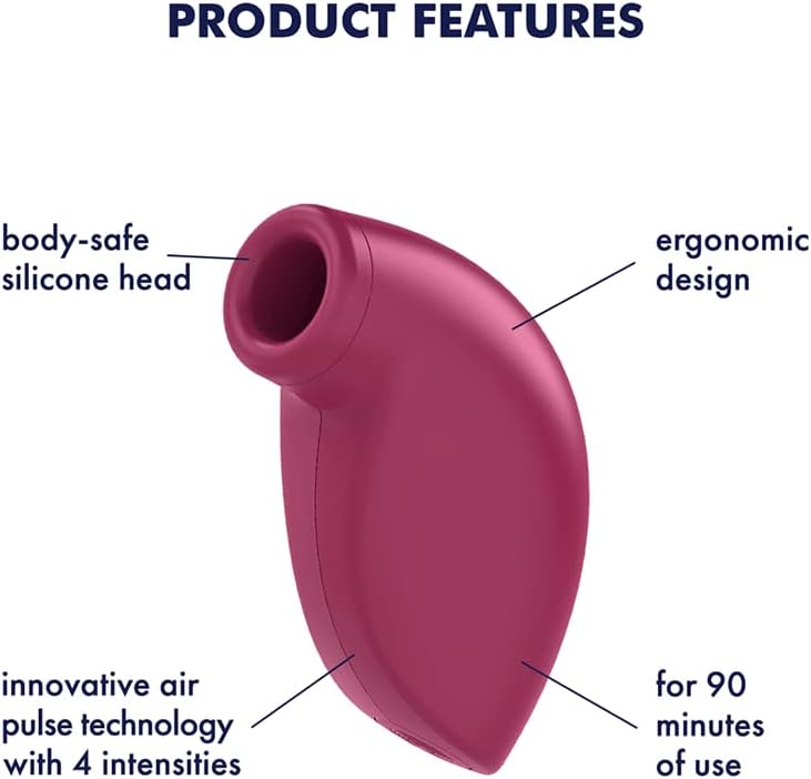 Satisfyer One Night Stand Disposable Air-Pulse Clitoris Stimulator - Non-Contact Clitoral Sucking Pressure-Wave Technology - 90 Minutes of Power