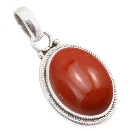 925 Sterling Silver Red Jasper Pendant