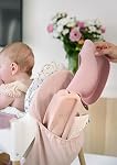 Nibble and Rest Highchair Handy Pocket Pouch, Compatible with IKEA Antilop Highchair, High Chair Accessories, Wipeable and Waterproof Material, One Large Pouch with an Internal Zip Pocket-(Sage)