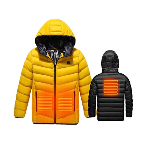 AYFES Chaleco Calefactable para Niños Chaqueta Softshell con Calefaccion USB Chaqueta Termica de Invierno Abrigo Calefactable Lavable para Esqui Trekking Montaña Ciclismo
