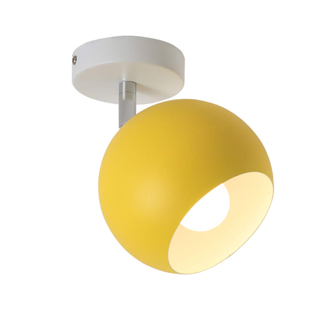 Spot de plafond E27 rotatif jaune pour orienter l'éclairage de votre salon