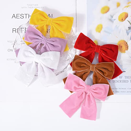 10Pcs Velvet Hair Bows Girls Hair Clip Ribbon Accessories For Baby Toddlers Teens Kids #TOP5