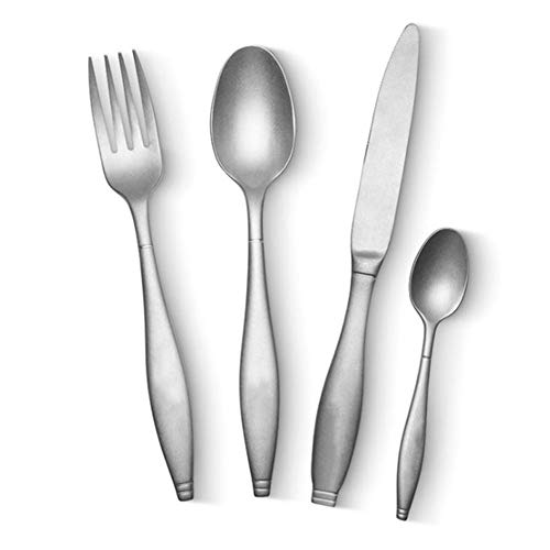 Couverts 16 pièces en acier inoxydable titane pour dresser une table de fête chaleureuse