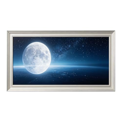Grande toile pleine lune 3D pour une atmosphère relaxante à la maison