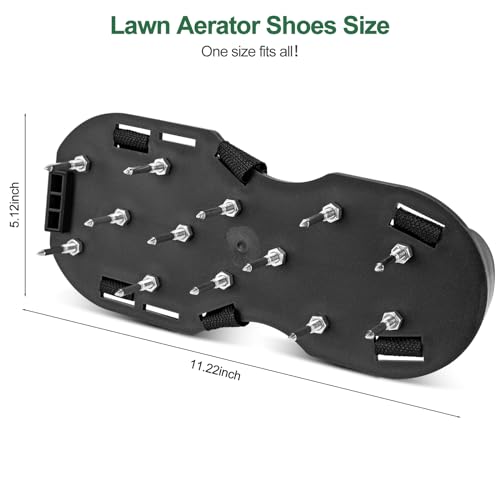 LASTOOLS Lawn Aerator Shoes, Grass Aerator Shoes for Lawn Soil Yard Aerator Tool Spike Shoes for Grass for Aerating Patio Garden One-Size-Fits-All, Black - Thumbnail 7