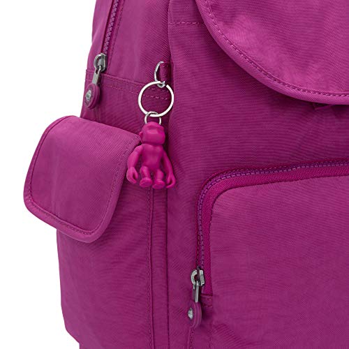 Kipling Mochila média City Pack rosa brilhante