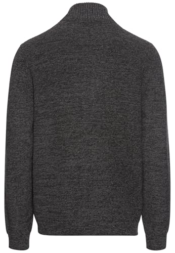 camel active Herren Strickjacke mit Reißverschluss Asphalt, menswear-3XL