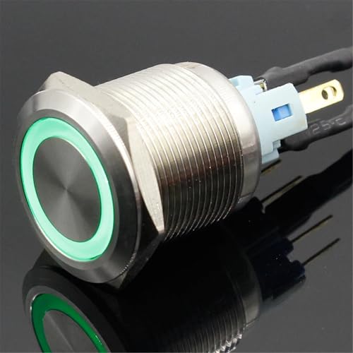 Bouton-poussoir 22mm à blocage vert pour remplacer un interrupteur