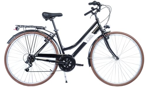 FIXPARTS CBB SHOP Bicicleta de Paseo Vintage Urbana City Chiara Negra de 28 Pulgadas