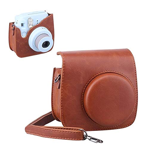 Bolsa Case Couro Sintético para Câmera Instax Mini 8 9 Retro