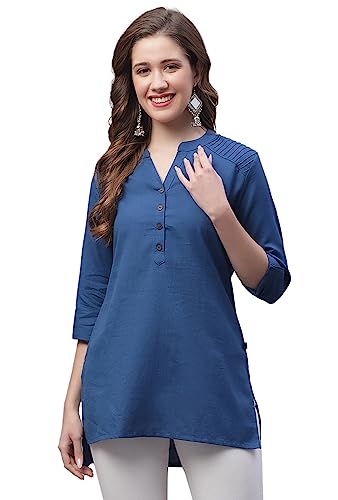 Image of Pistaa's Women's Cotton Relaxed Fit Short Kurti