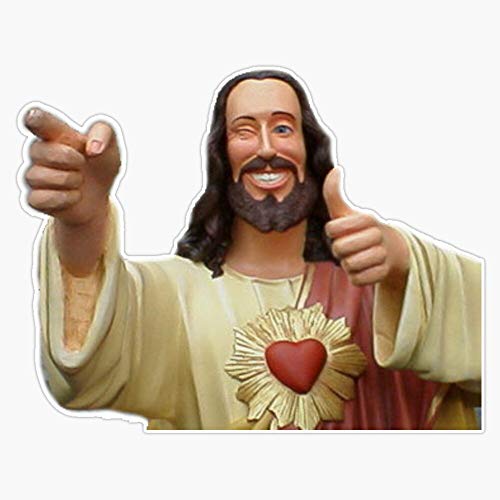 Smiling Jesus Vinyl Waterproof Sticker Decal Car Laptop Wall Window Bumper Sticker 5
