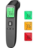 Fieberthermometer für Babys, Kinder und Erwachsene, Kontaktloses Stirnthermometer, Digitales Infrarot Thermometer mit sofortigen genauen Messwerten, (Tiefschwarz)