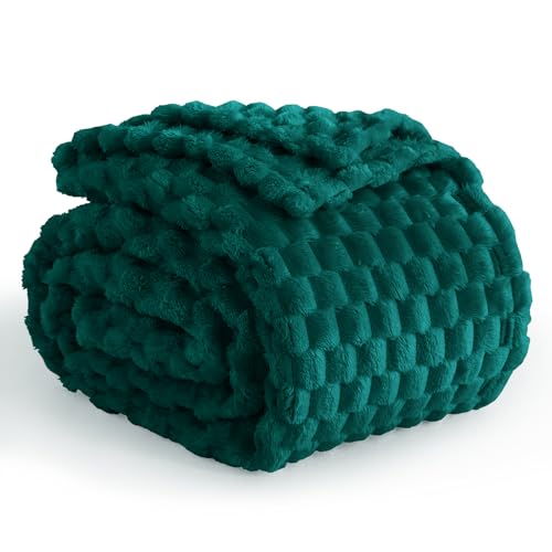 Aisbo Kuscheldecke Flauschig Decke Dunkelgrün - Fleecedecke 150x200 cm XL als Sofadecke Couchdecke, Weich Kuschelige Wohndecke für Wohnzimmer Deko Blanket, Dicke Warme Plüschdecke