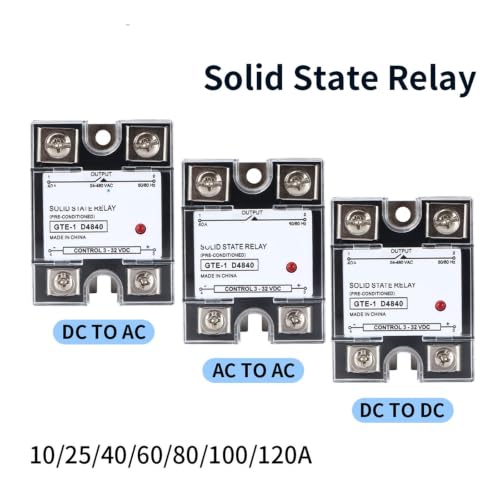Relais statique AC-AC 40A 24-380V commande monophasée