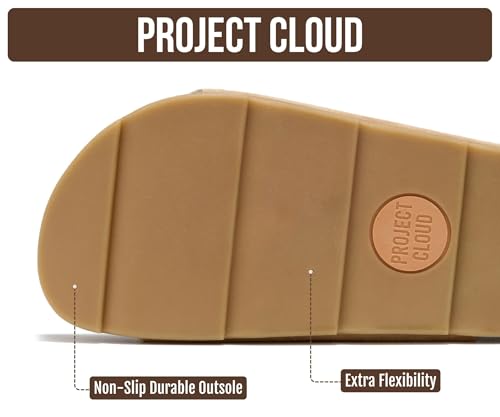 Image of Project Cloud 100% Genuine Leather Platform Sandals Women Footwear-Beach Essentials Summer Wedges with Plush and Soft Insole-Non Slip & Lightweight Wedge Sandals For Women 2026