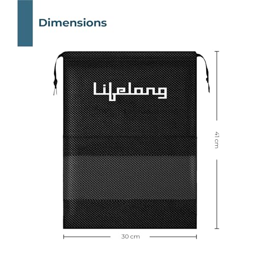 Image of Lifelong Shoe Bags for Travel with Clear Window | Pack of 6 Drawstring Shoe Bags | Waterproof & Dustproof Shoes Cover for Sports Shoes, Sneakers, Heels, Flats | Gym, Luggage & Home Use