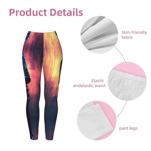 Leggings de compresión con notas musicales para mujer 6