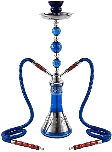 ILYF Haken, 2 Schlauch - mit Kunstvase, Keramikschale und Aschenbecher, BPA Kostenlos, Shisha für Anfänger, geeignet für…