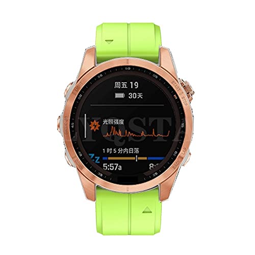 Bracelet Garmin Fenix 5S en silicone agate rose et accessoires 20mm - 3