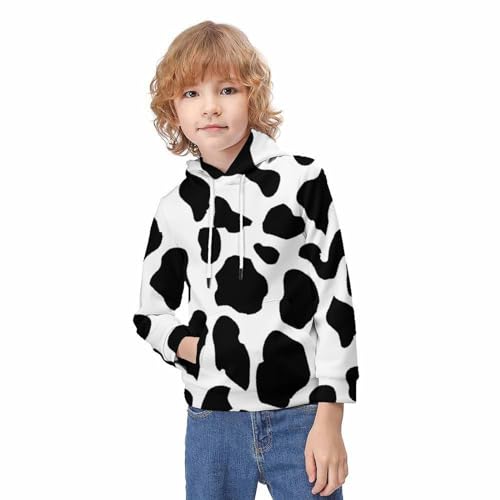 Pull à capuche imprimé vache : le sweat léger parfait pour le collège
