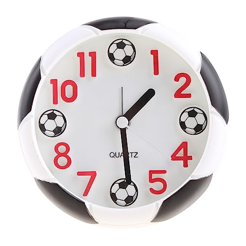 Zuoeay Reloj despertador con puntero digital, reloj redondo de aguja de fútbol, reloj de mesa, reloj de sala de estar, dormitorio, regalo para niños, relojes para dormitorios infantiles