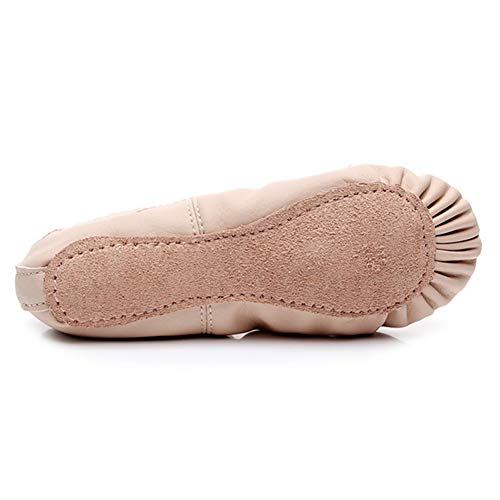 Zapatos de ballet de cuero TJ-QDPU con suela completa para mayor soporte 4