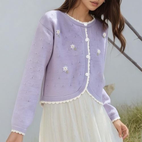 Cardigan mujer invierno ligero contra el frío del entretiempo informal 2