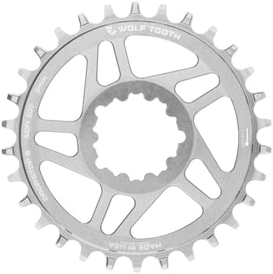 Wolf Tooth Direct Mount Chainring for SRAM 3-Bolt Cranks - Boost - Raw Silver