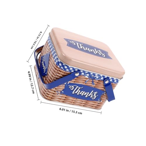 Caja metalica rectangular para galletas y almacenamiento de recuerdos 3