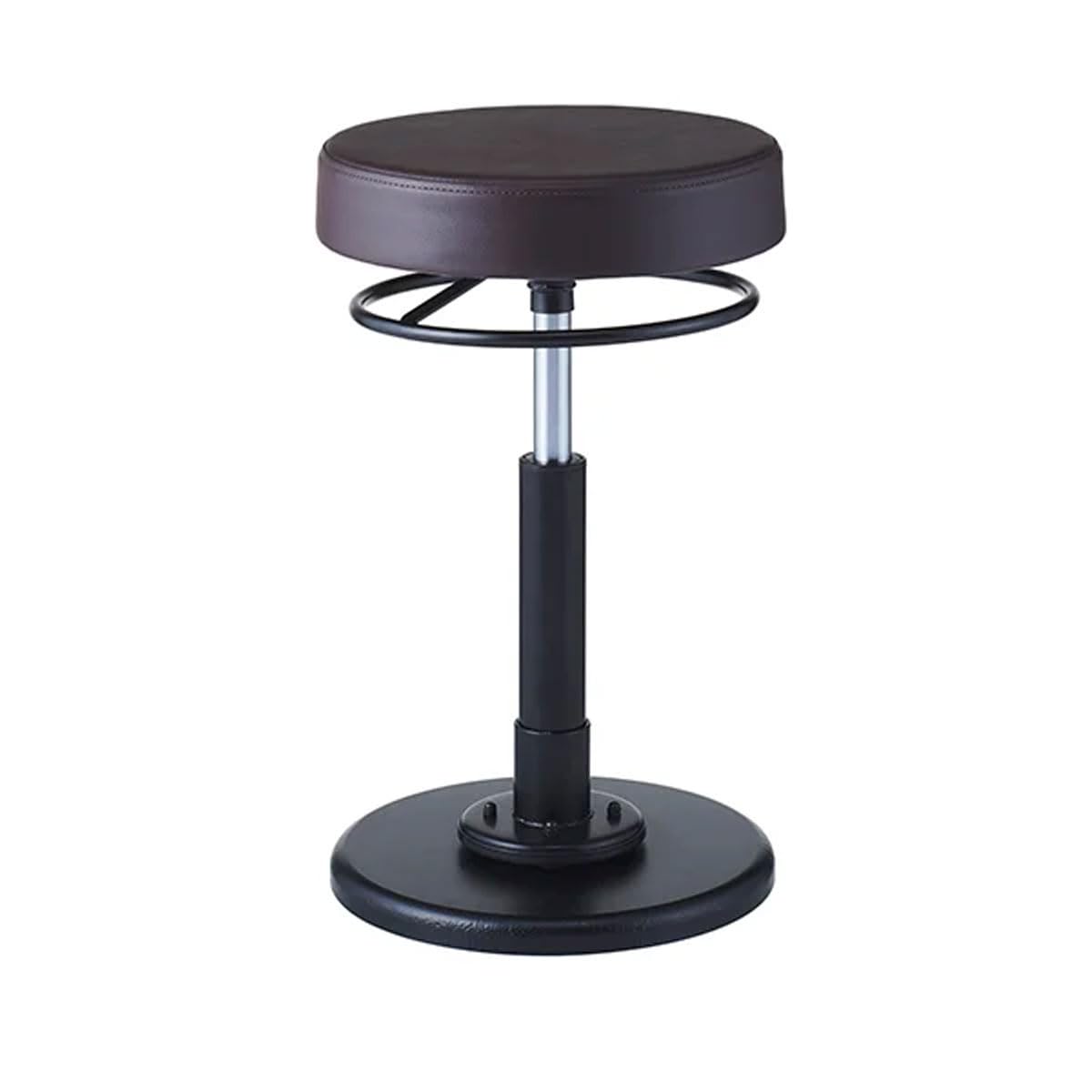 回転式スツール ダークブラウン スツール 回転イス ダークブラウン 高さ調節あり