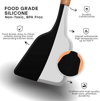 Lumivive Kitchen Utensils Set– Food-Grade Silicone -Elevate Culinary Experience w 24-Piece Premium Cooking Utensils Set-Hanging Loops for Storage Silicone Kitchen Utensils Set(Avoid Abrasive for Wash)