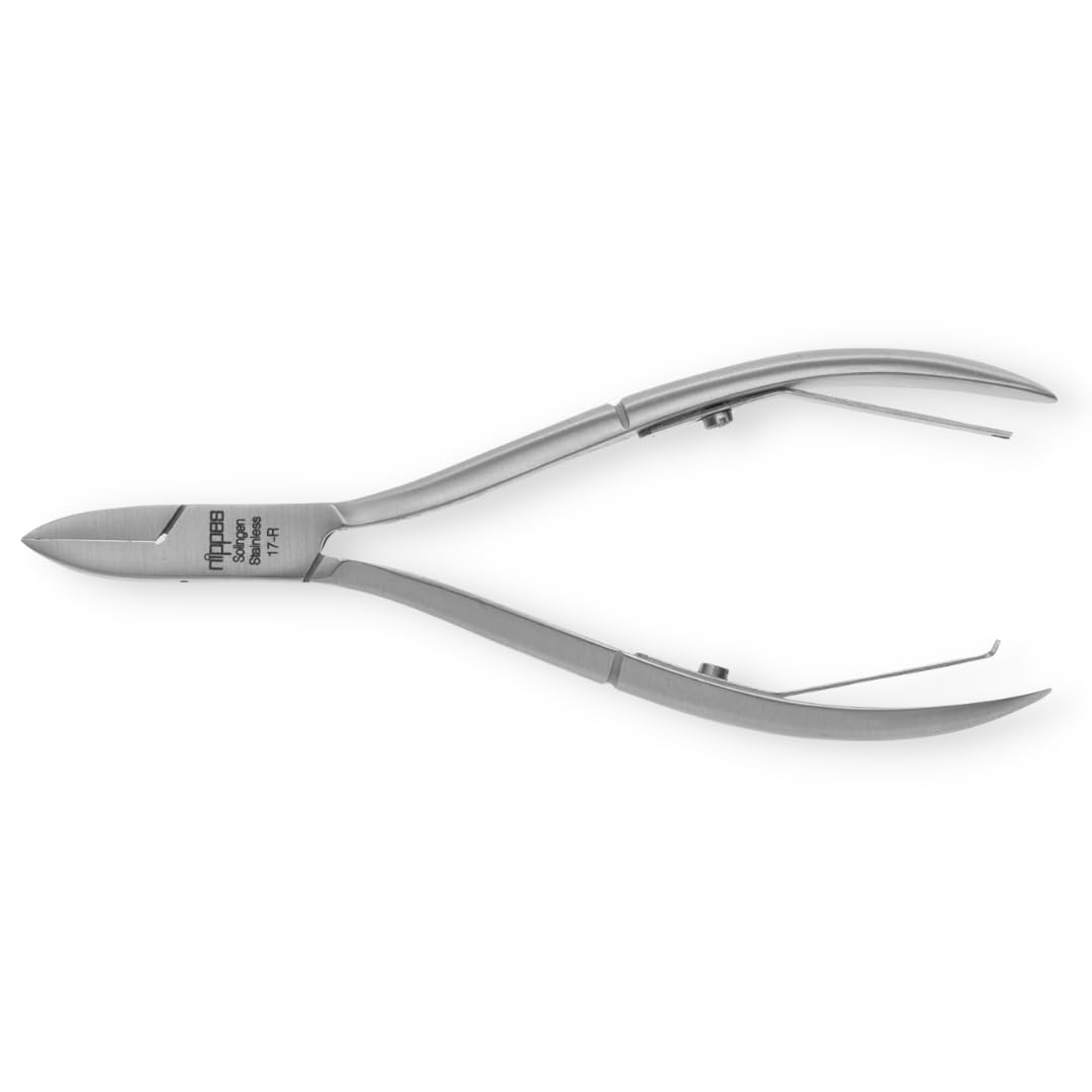 nippes Solingen Szczypce narożne do paznokci 13 cm, stal niklowana, profesjonalne cążki do pielęgnacji stóp, wyprodukowane w Niemczech, srebrne, 1 sztuka