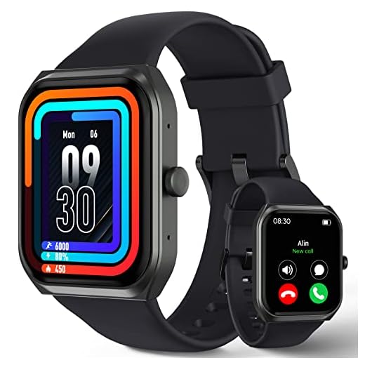 TUYOMA Reloj Inteligente Hombre - 1,91" Pantalla LCD Smartwatch Hombre Llamadas Bluetooth y Reloj Inteligente Mujer Whatsapp Alertas Información, Oxímetro, Pulsómetro,Reloj Deportivo para Android iOS
