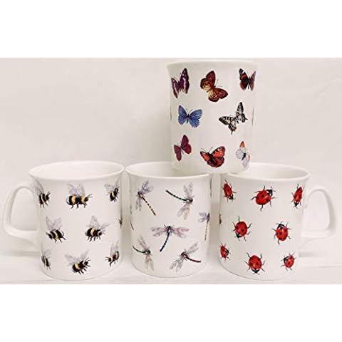 Bees Butterflies Dragonflies Ladybirds Mug Set Cover