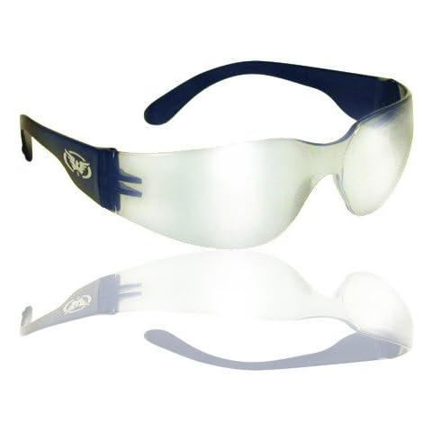 Global Vision Rider Safety Glasses w/Clear Mirror Lenses Cover