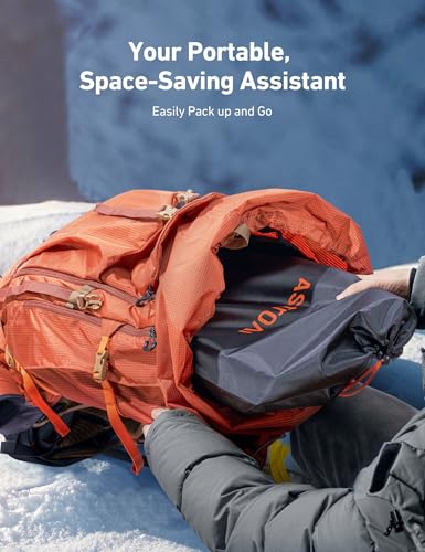 image for AstroAI Lightweight Snow Shovel for Car, Extendable Snow Shovel with T