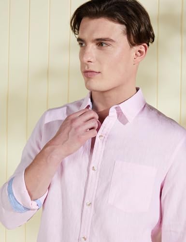 Image of Symbol Premium Men's Pure Linen Solid Casual Shirt (Regular Fit)