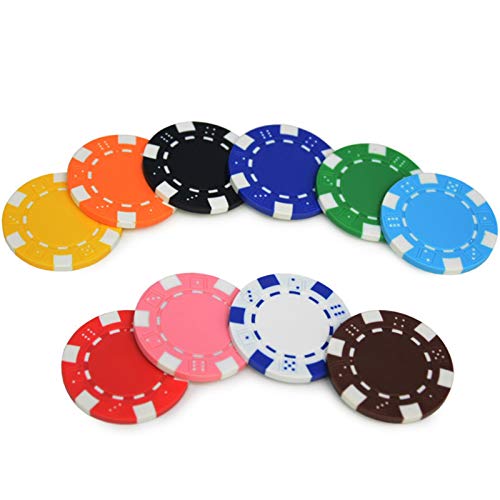 Wertyu 25 Pcs/Lot Poker Chips Classic Entertament Chips 5 Colors Texas Hold’em Poker Chips Poker Table Chips Game Chips Set Poker Chips (Color : Yellow) #TOP6