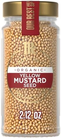 McCormick Gourmet Collection Yellow Mustard Seed, Organic, Non GMO, Our Best Herbs & Spices, Pungent Flavor for Pickled Vegetables, Potato Salad, Salad Dressings & More, 2.12 oz