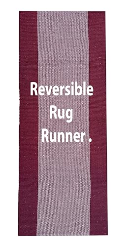 Image of 2x5 ft Cotton Runner Rug - Flatweave Carpet for Hallway, Porch & Living Room with Minimalist Appeal