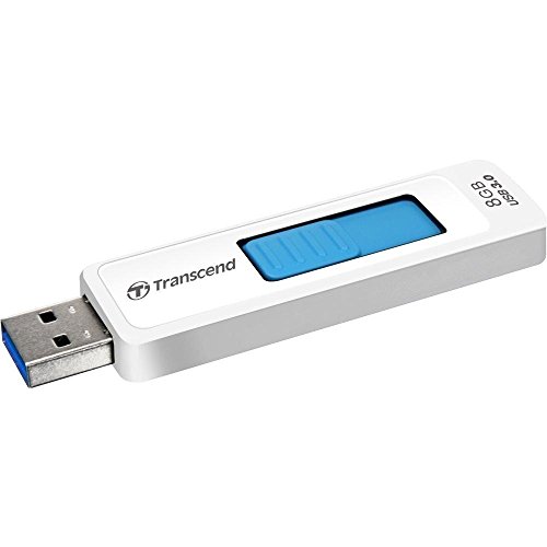 Transcend JetFlash 770 - Memoria USB 3.0 de 8 GB sin Tapa, Blanco