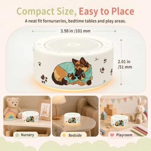 Image of Kipcush White Noise Machine for Baby & Adults, Sleep Sound Machine with 30 Soothing Sounds, 8-Color Night Light, Memory Function, White Noise for Sleeping, Nursery, Office, Travel, Relaxation
