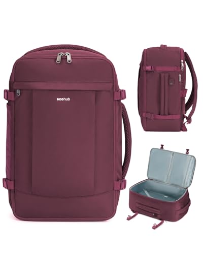 ECOHUB Travel Backpack for Women, Carry on Backpack with USB