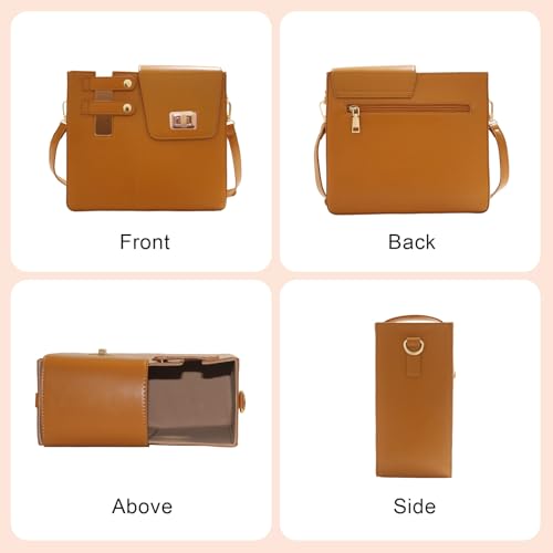 Image of Outdoor Portable Crossbody Water Cup Storage Bag, Shoulder Bag with Sports Water Bottle Holder for Stanley Cup Purse