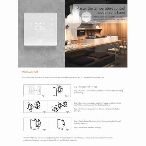 Thermostat intelligent WiFi programmable avec commande tactile et application mobile - 7