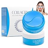 Augenmaske,120 Stück–Augenpads mit Hyaluronsäure und Peptid-Kollagen-Gel für geschwollene Augen,dunkle Ringe, Fältchen,Tränensäcke,feine Linien und Lachfalten–tiefenwirksame Feuchtigkeitsspend