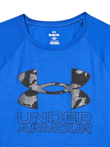 Under Armour Boys' Tech Big Logo Long Sleeve T-Shirt, (400) Royal / / Castlerock, Medium Plus2