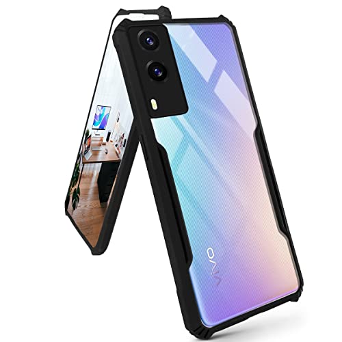Image of Jkobi Back Cover Case for Vivo V21e 5G (Shockproof with Polycarbonate Clear Panel | Professional Black)